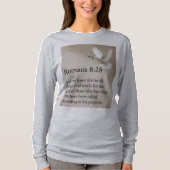 Romans 8:28 Bible Verse Women's Long Sleeve Tee Tシャツ (正面)