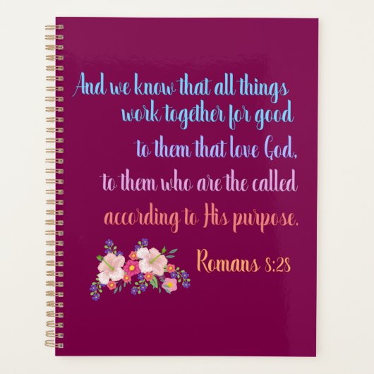 Romans 8 Bible Verse Design プランナー手帳 (正面)