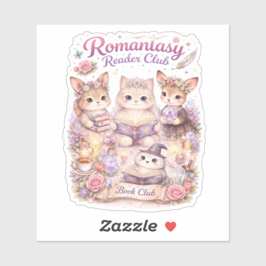 Romantasy Reader Club Custom-Cut Vinyl Sticker シール (シート)