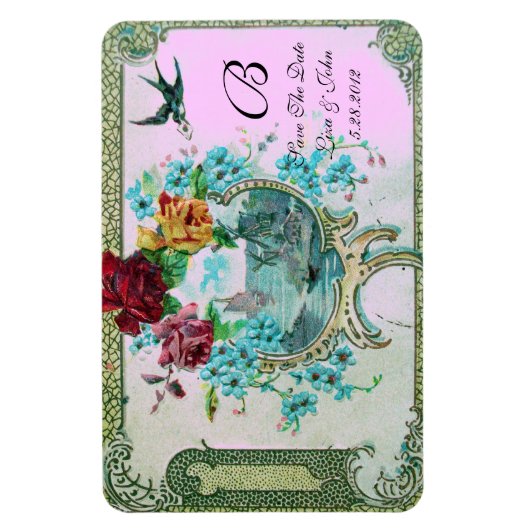 ROMANTCA i̇ 3 MONOGRAM,保存日,白 マグネット (縦)