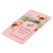 ROMANTCA MONOGRAM /i̇ POPPIES,日付を保存,ピンク マグネット (左側)