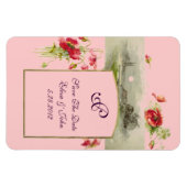 ROMANTCA MONOGRAM /i̇ POPPIES,日付を保存,ピンク マグネット (横)