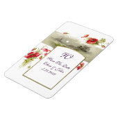 ROMANTCA MONOGRAM /i̇ POPPIES,日付を保存,白 マグネット (左側)