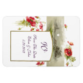 ROMANTCA MONOGRAM /i̇ POPPIES,日付を保存,白 マグネット (横)