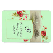 ROMANTCA MONOGRAM /i̇ POPPIES,日付を保存,緑 マグネット (横)