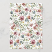 Romanticの結婚フローラエレガントヴィンテージメニュー メニュー (裏面)