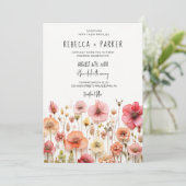 Romanticの結婚qrコードRSVP背面 招待状 (スタンド正面)