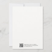 Romanticの結婚qrコードRSVP背面 招待状 (裏面)