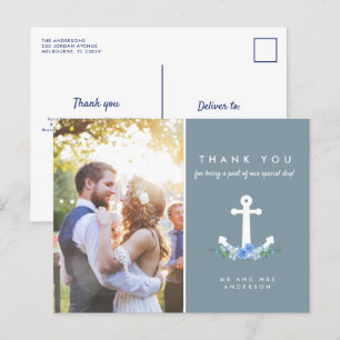 Romantic 航海の's Thank You結婚 Photoポストカード ポストカード