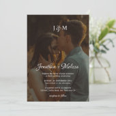 Romantic 2フォトスクリプトオーバーレイQRコード結婚s 招待状 (スタンド正面)