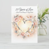 Romantic 25th Wedding Anniversary Card シーズンカード (スタンド正面)