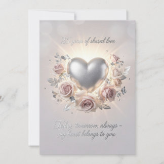 Romantic 25th Wedding Anniversary Card – Luxury  シーズンカード