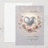Romantic 25th Wedding Anniversary Card – Luxury  シーズンカード (正面/裏面)