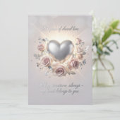 Romantic 25th Wedding Anniversary Card – Luxury  シーズンカード (スタンド正面)