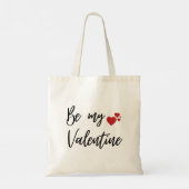 Romantic and Minimal "Be My Valentine" トートバッグ (裏面)