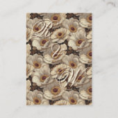 Romantic Anemones Accent Backyard Wedding エンクロージャーカード (裏面)