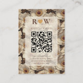 Romantic Anemones Accent Backyard Wedding エンクロージャーカード (正面)