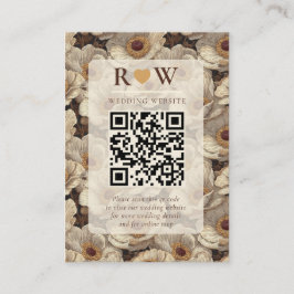 Romantic Anemones Accent Backyard Wedding エンクロージャーカード