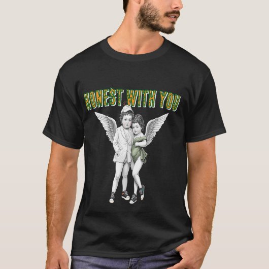 Romantic Angel Couple Designs T-Shirt Tシャツ (正面)
