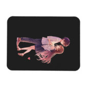 Romantic Anime Couple - Cute Aesthetic Lovers Art  マグネット (横)