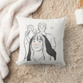 Romantic Anime Couple Pillow – Cute Love Gift  クッション (ブランケット)