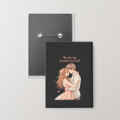 Romantic Anime Couple - Sweet Valentine Moment 缶バッジ (正面/裏面)