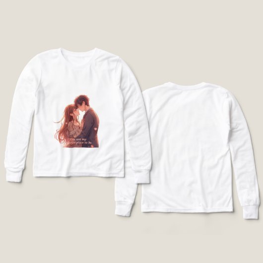 Romantic Anime Couple - Valentine's Day  Aesthetic (デザイン 正面＆背面)