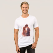 Romantic Anime Couple - Valentine's Day  Aesthetic トライブレンドＴシャツ (正面全面)