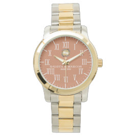 Romantic Anniversary Custom Monogram Initials 腕時計