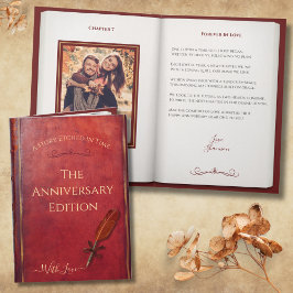 Romantic Anniversary Poem Storybook Couple Photo カード