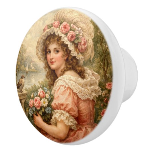 Romantic Antique Art for Drawer & Cabinet Knobs セラミックノブ (右)