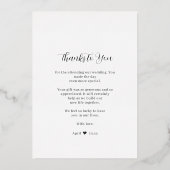  Romantic Arch Photo Frame Stained Glass Effect 箔招待状 (裏面)