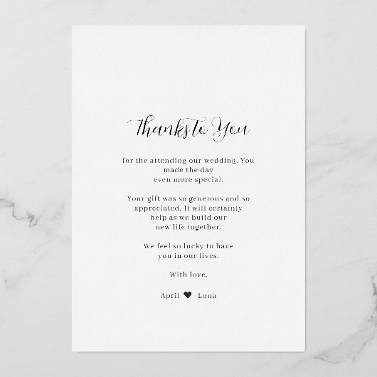 Romantic Arch Photo Frame Stained Glass Effect 箔招待状 (裏面)