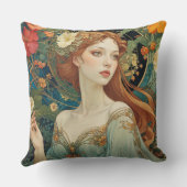 	Romantic Art Nouveau Home Accent クッション (裏面)