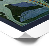 Romantic Art Noveau Couple With Greyhound ポスター (角)