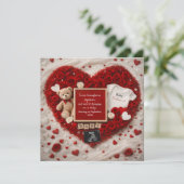 Romantic baby reveal pregnancy announcement card 案内状 (スタンド正面)