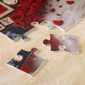 Romantic baby reveal pregnancy announcement gift  ジグソーパズル (側面)