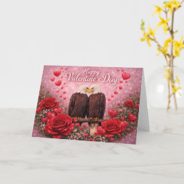 Romantic Bald Eagle Valentine’s Day: Love & Nature カード