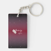 Romantic Ballerina & Rose Silhouette Acrylic– キーホルダー (裏面)