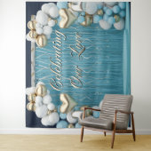 Romantic Balloons Banner Backdrop Wall Art  タペストリー (インサイチュ)