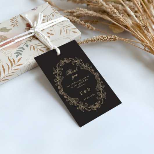 Romantic Baroque Ornate Frame Wedding ギフトタグ