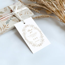 Romantic Baroque Ornate Frame Wedding ギフトタグ