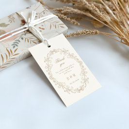 Romantic Baroque Ornate Frame Wedding ギフトタグ