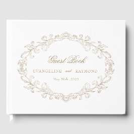Romantic Baroque Ornate Frame Wedding ゲストブック