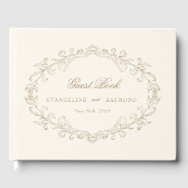 Romantic Baroque Ornate Frame Wedding ゲストブック