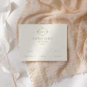 Romantic Baroque Ornate Frame Wedding 出欠カード