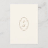 Romantic Baroque Ornate Frame Wedding Details エンクロージャーカード (裏面)