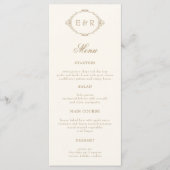 Romantic Baroque Ornate Frame Wedding Invitation メニュー (正面)