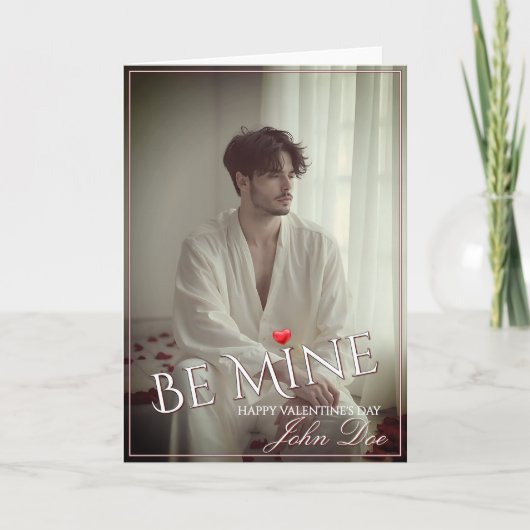 Romantic Be Mine Valentine Design カード (正面)