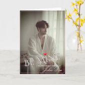 Romantic Be Mine Valentine Design カード (黄色い花)